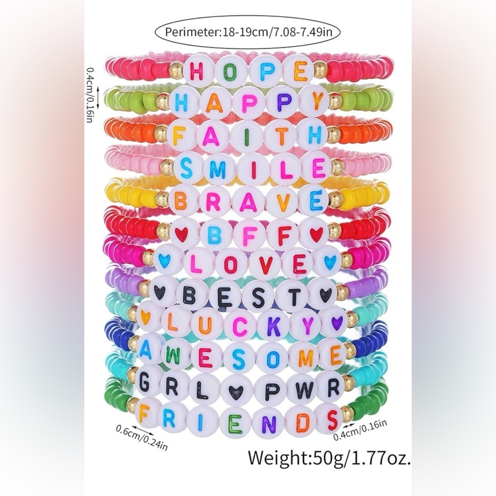 NWT Colorful Beaded Friendship Bracelets Set